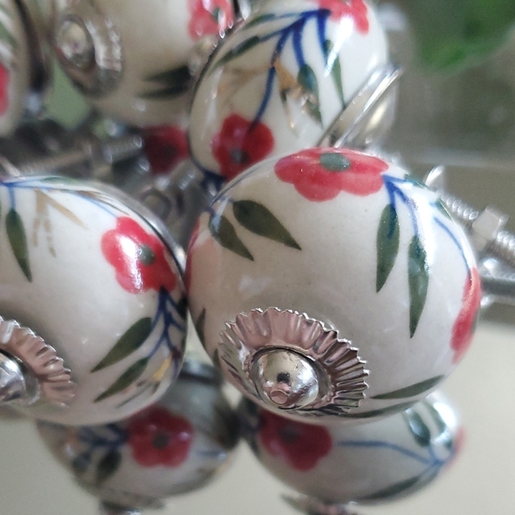 Floral Ceramic Drawer Knobs - Picture 3 of 5